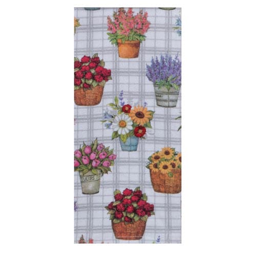 Floral Pots Dual Purpose Tea Towel