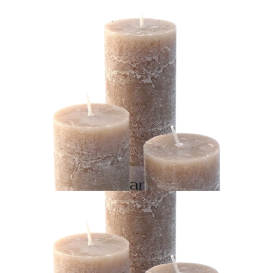Rustic Candle -Beige