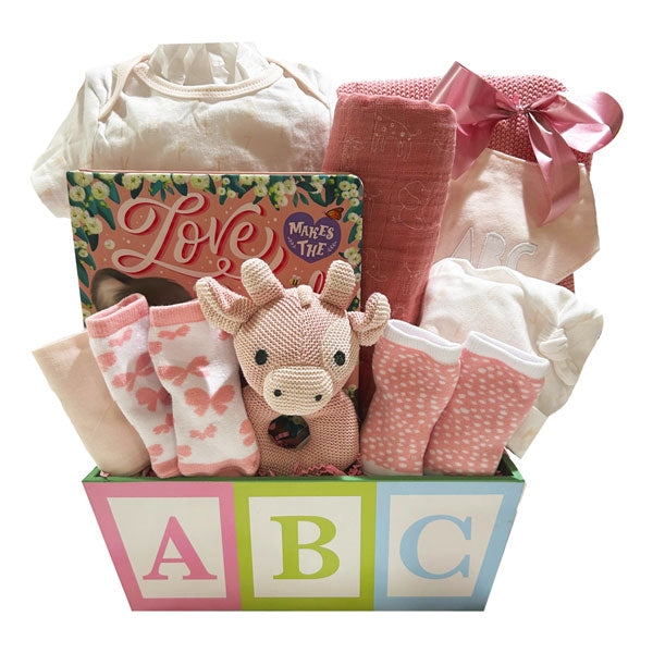 ABC Baby Girl Basket - Treasures of my HeART