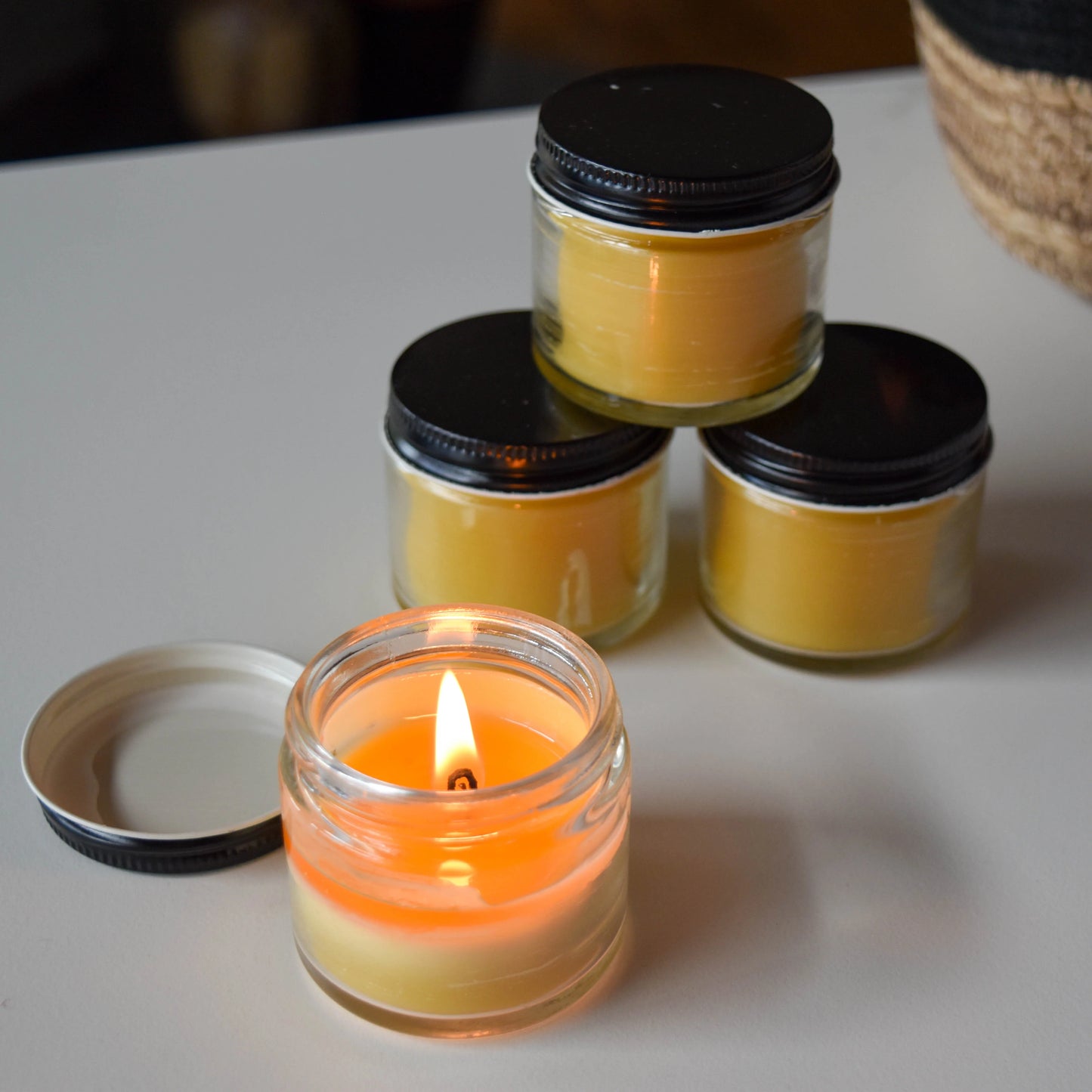 Natural Beeswax Jar Candles