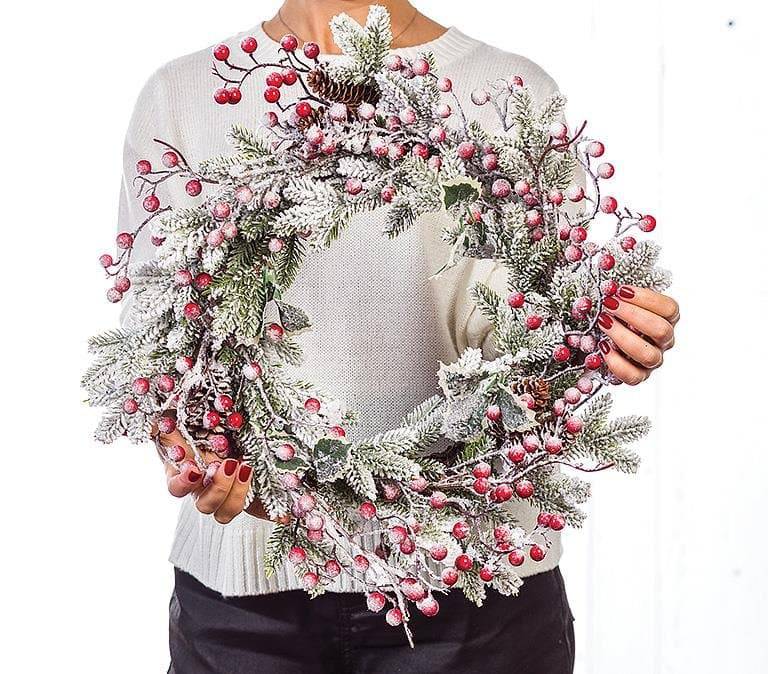 Frosty Wreath with Berries - Treasures of my HeART