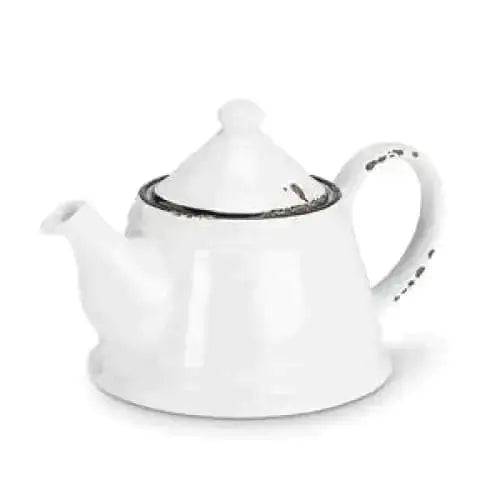 Enamel Look Teapot White - Treasures of my HeART