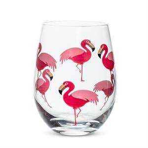 Flamingo Stemless Wine Glass - Treasures of my HeART