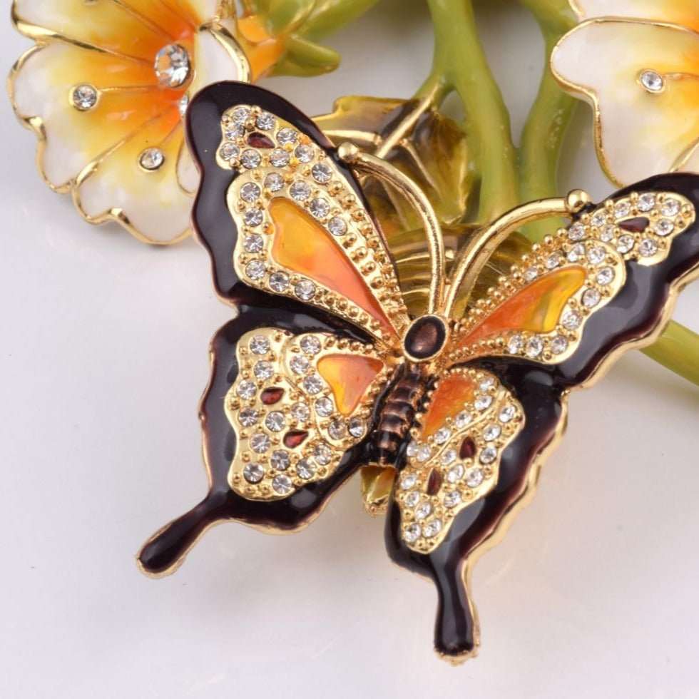 Black & Orange Butterfly on Flowers | Treasures of my HeART