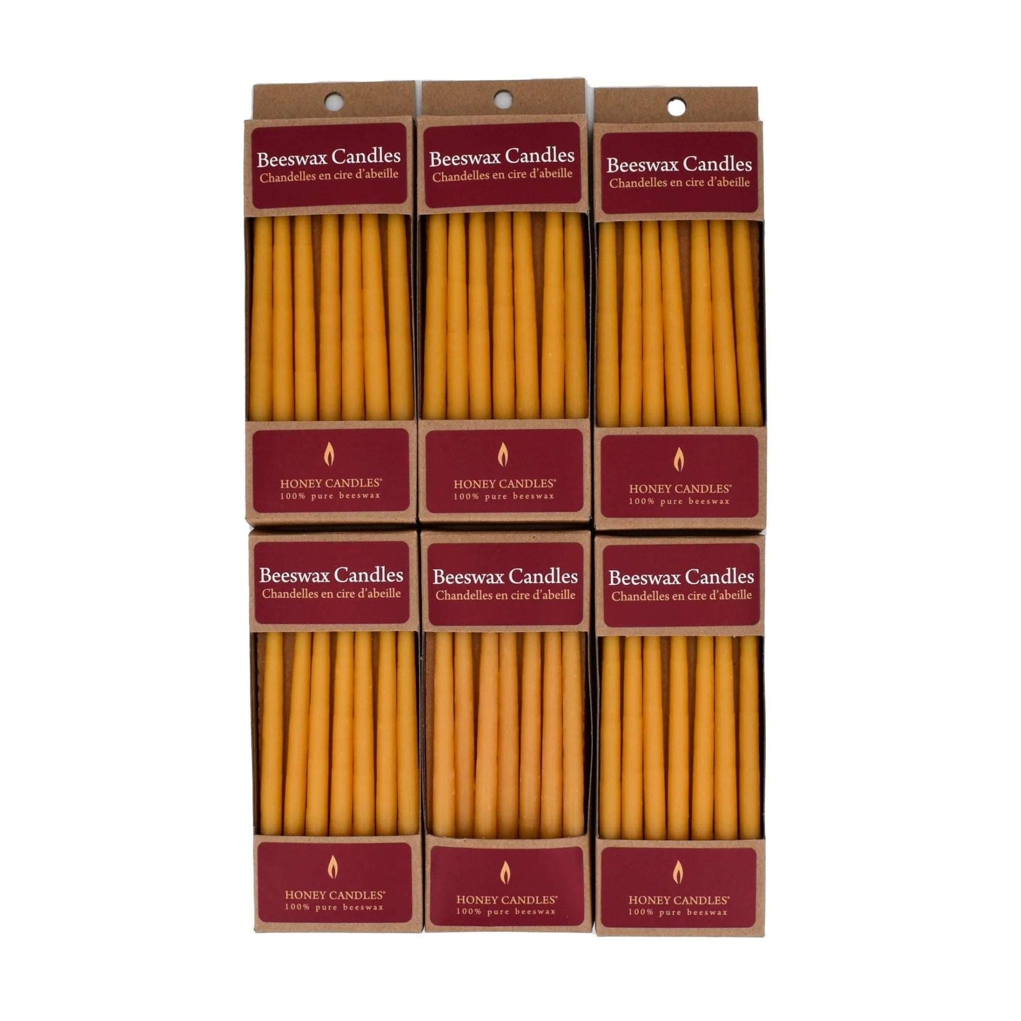 7 Pack of 6 Inch Natural Beeswax Thin Tapers - Treasures of my HeART