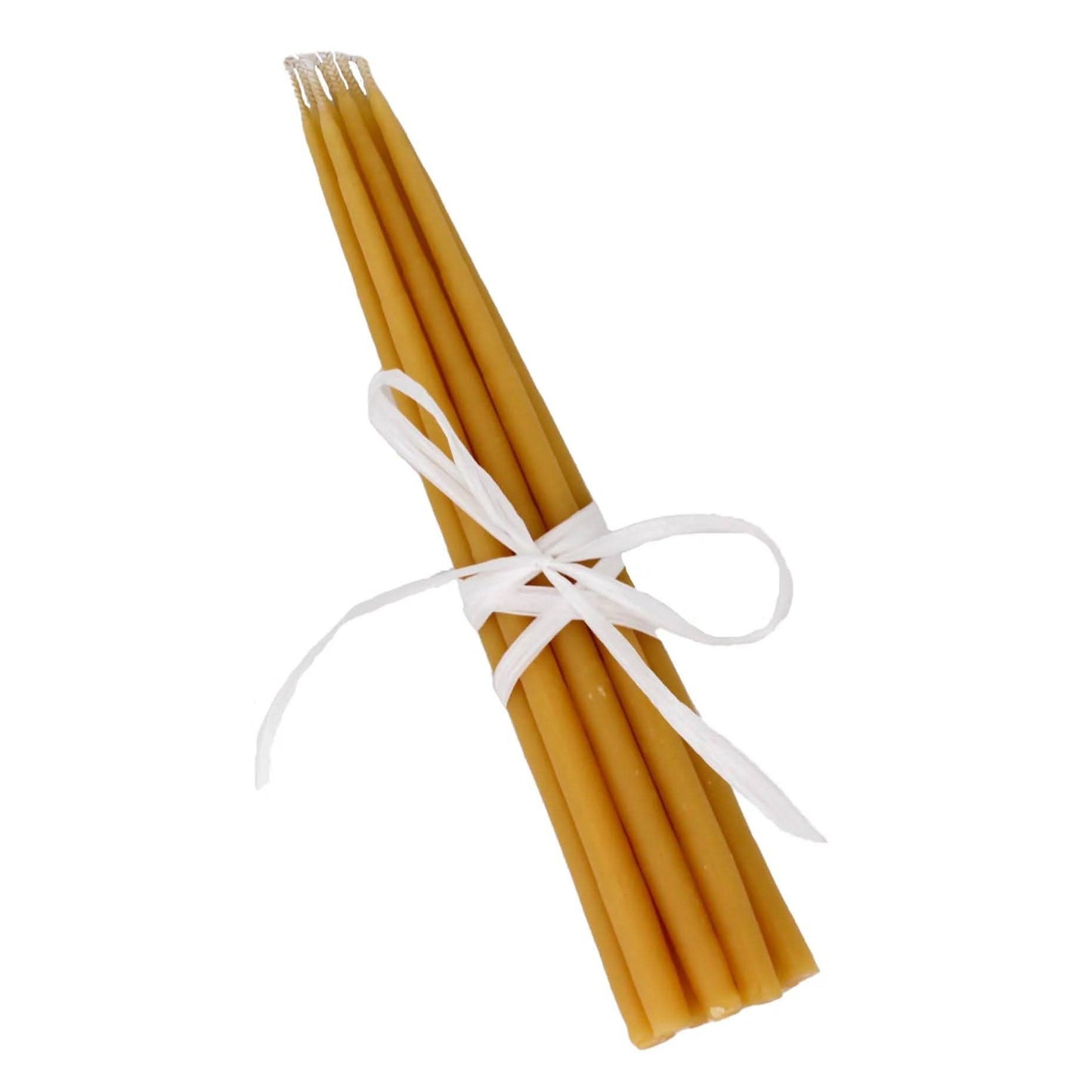 Natural Beeswax 8 in Thin Tapers- 10 pack Treasures of my HeART