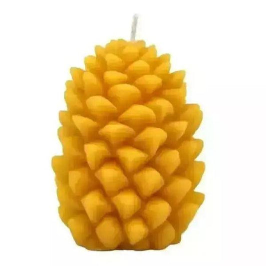 Natural Beeswax Ponderosa Pine Cone Candle - Treasures of my HeART