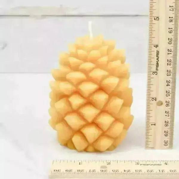 Natural Beeswax Ponderosa Pine Cone Candle - Treasures of my HeART