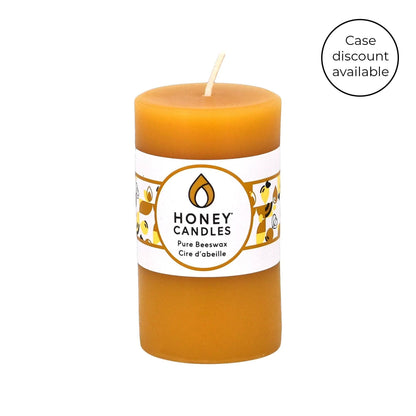 Small Round Natural Beeswax Pillar Candles Treasures of my HeART