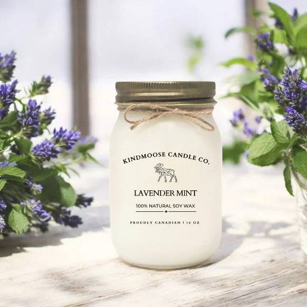 Lavender Mint Soy Candle - Treasures of my HeART