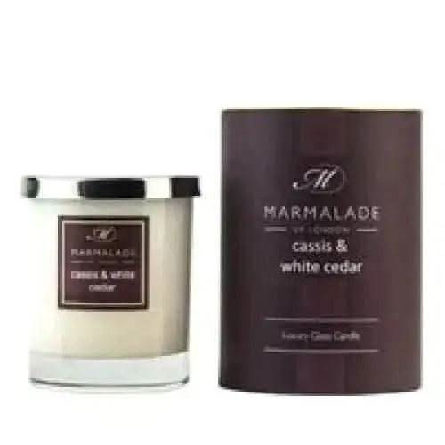 Cassis And White Cedar Large Glass Candle Treasures of my HeART