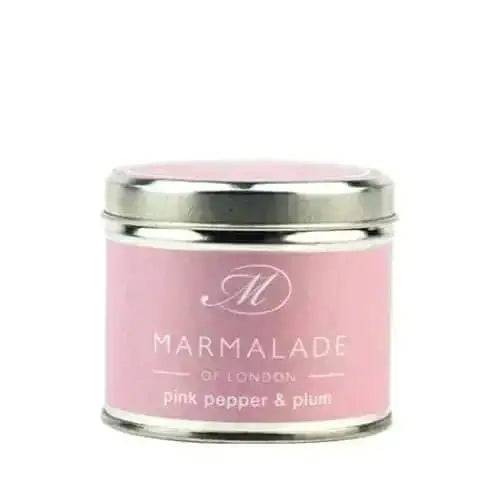 Pink Pepper And Plum Medium Tin Candle - Treasures of my HeART