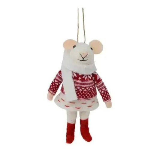 Christmas Mouse In Dress - Treasures of my HeART