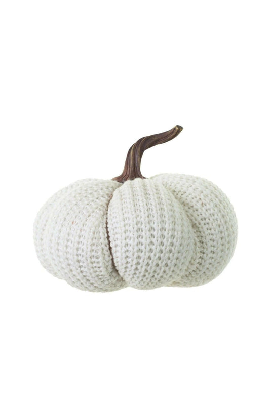 WHITE KNITTED CROCHET PUMPKIN Treasures of my HeART