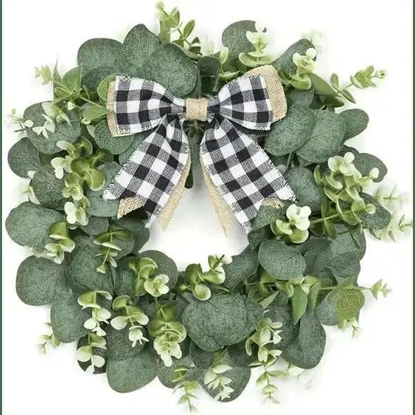 Eucalyptus Wreath With Bow 12 Inch - Treasures of my HeART