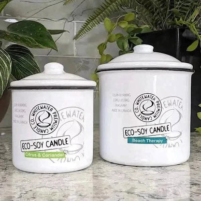 Enamelware 9oz Candle - Cool Peony Treasures of my HeART