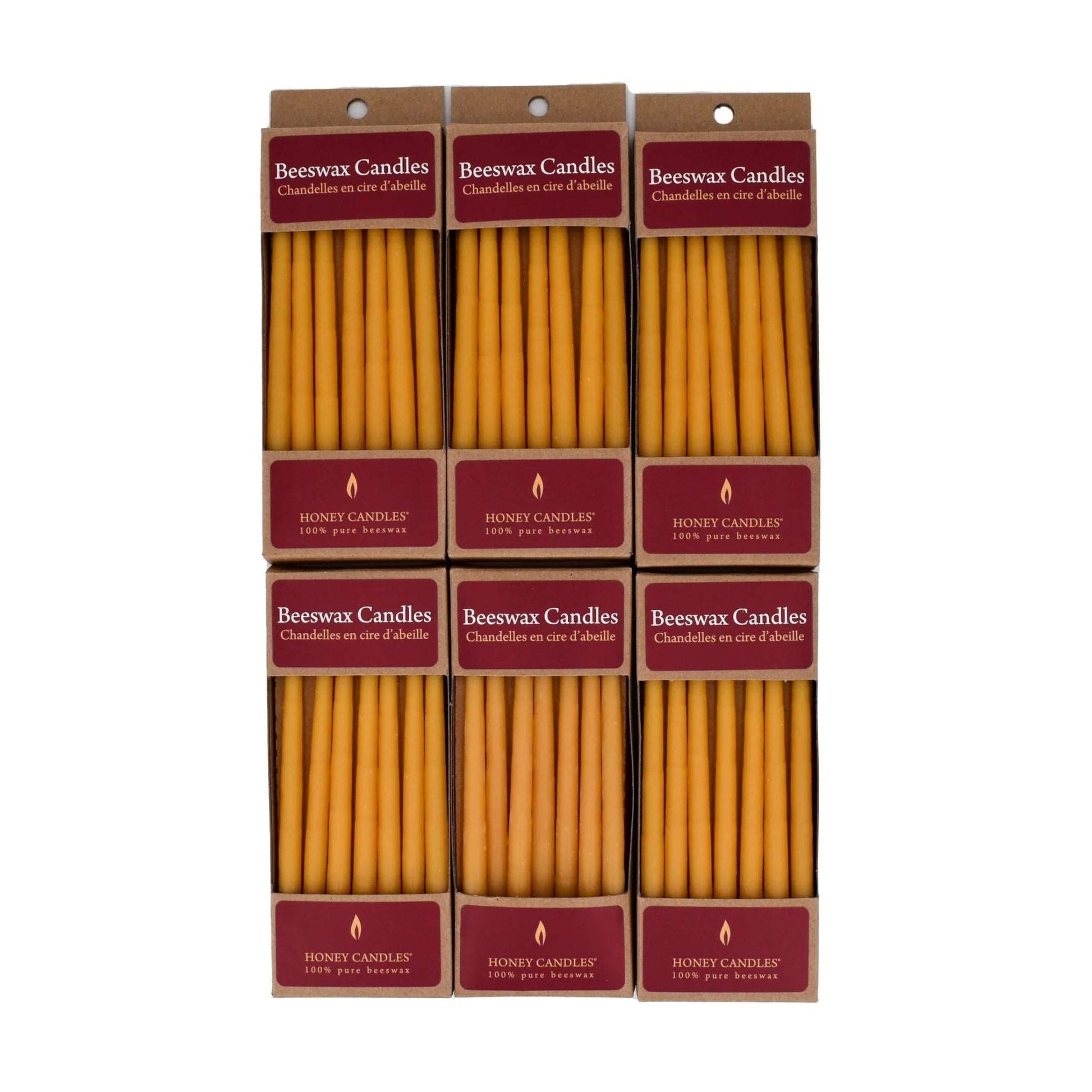 7 Pack of 6 Inch Natural Beeswax Thin Tapers | Treasures of my HeART