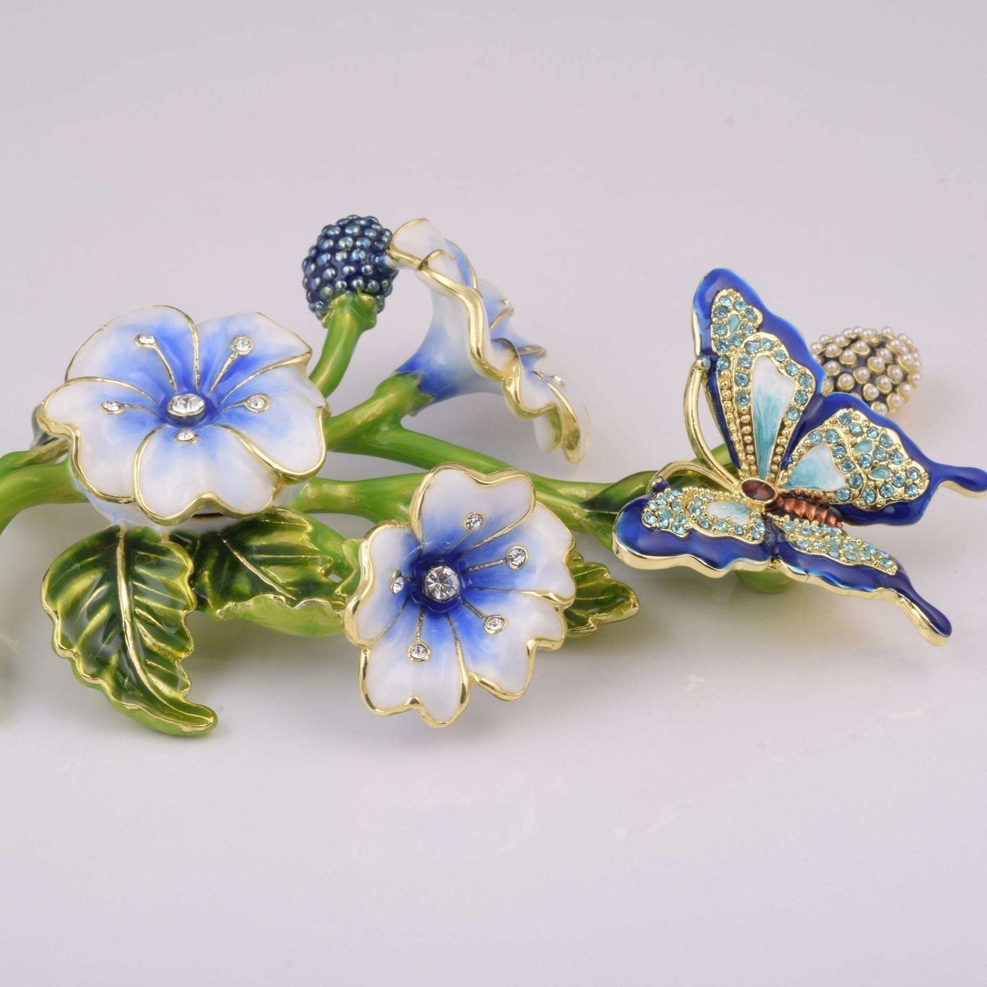Blue Butterfly on Flowers | Treasures of my HeART