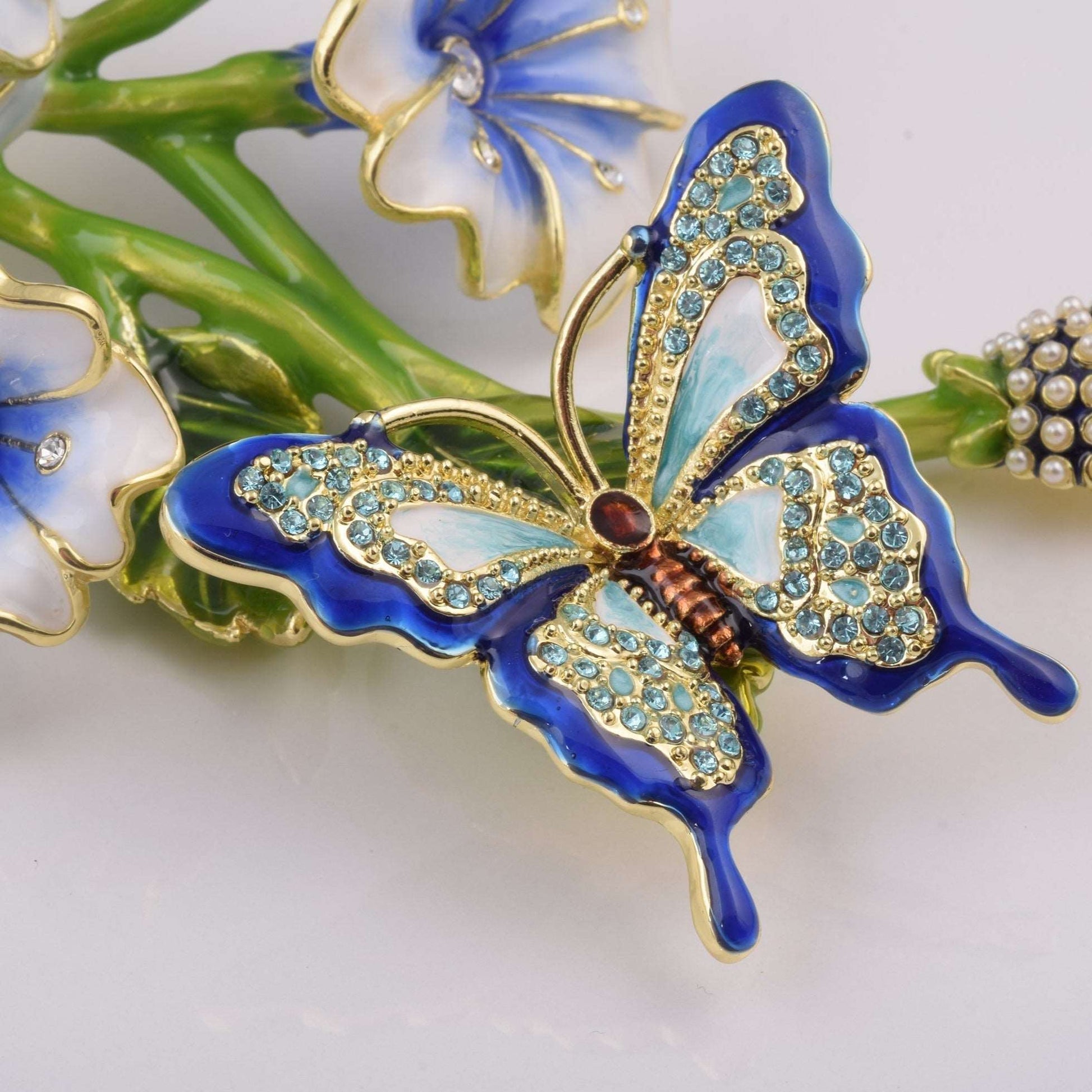 Blue Butterfly on Flowers | Treasures of my HeART