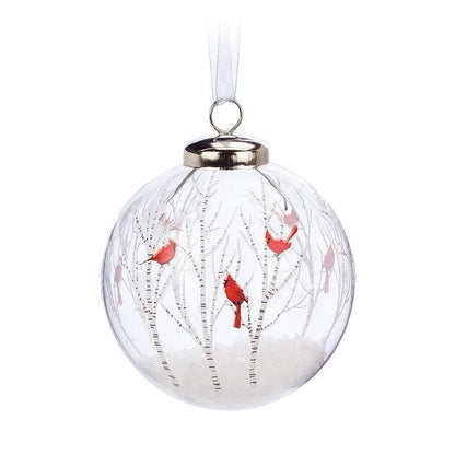 Cardinal in Trees Ball Ornament - Treasures of my HeART