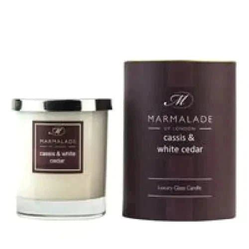 Cassis And White Cedar Large Glass Candle - Treasures of my HeART