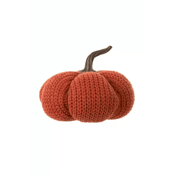 Dark Orange Knitted Crochet Pumpkin - Treasures of my HeART