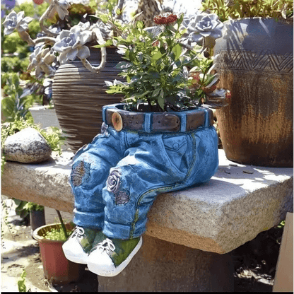 Denim Pants Flower Planter | Treasures of my HeART