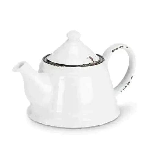 Enamel Look Teapot White | Treasures of my HeART