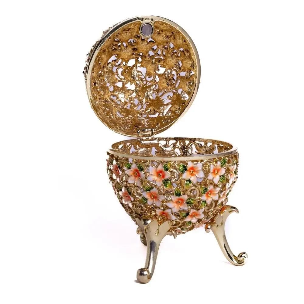 Faberge Egg Decorated with Flowers - Treasures of my HeART