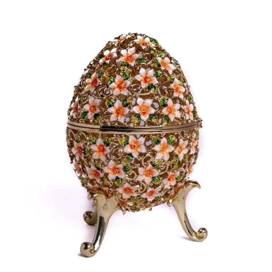 Faberge Egg Decorated with Flowers - Treasures of my HeART