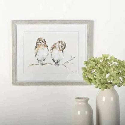 Framed Relaxing Owls Print | Treasures of my HeART
