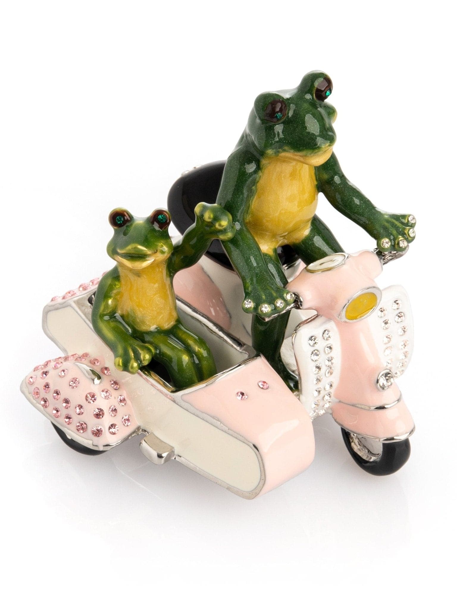 Frogs Riding Vespa with Sidecar - Treasures of my HeART