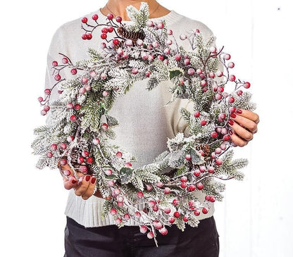 Frosty Wreath with Berries | Treasures of my HeART
