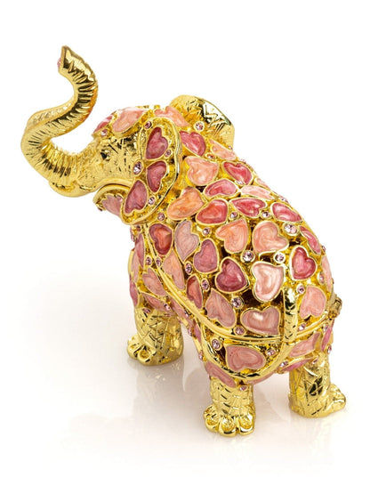 Golden Elephant with Hearts - Treasures of my HeART