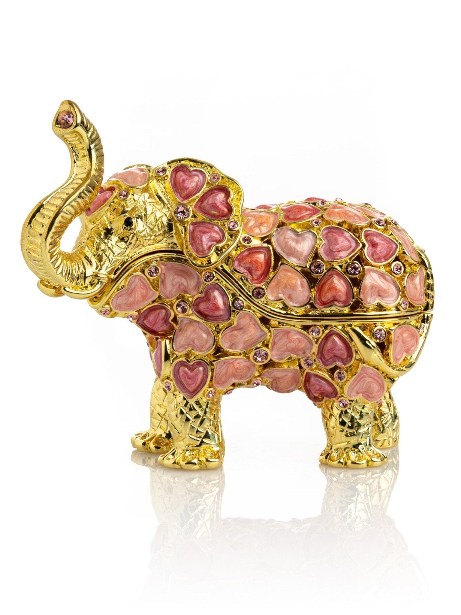 Golden Elephant with Hearts | Treasures of my HeART