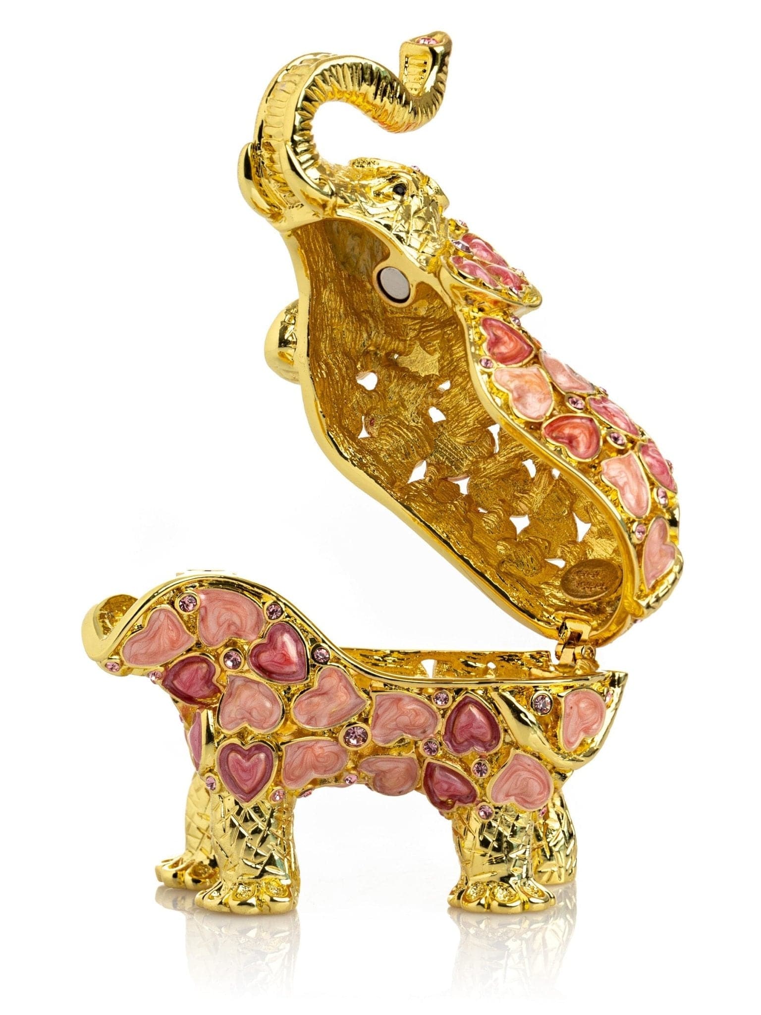 Golden Elephant with Hearts - Treasures of my HeART