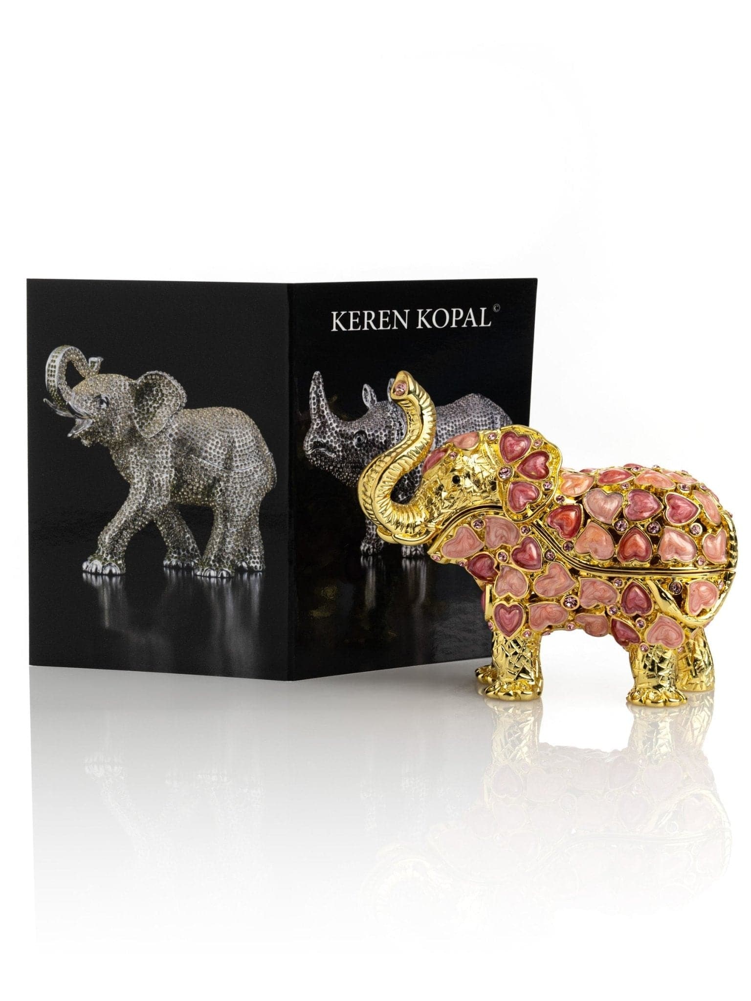 Golden Elephant with Hearts | Treasures of my HeART