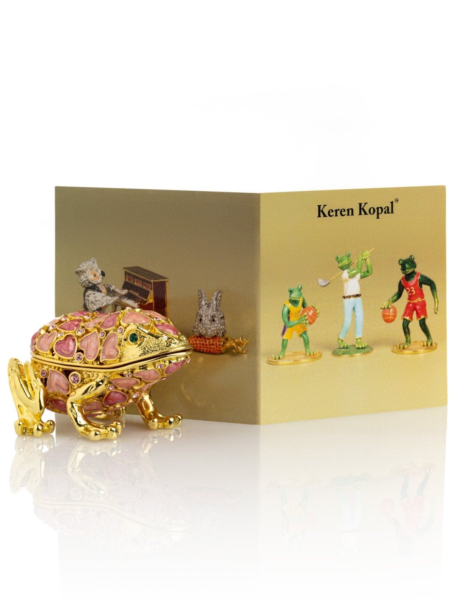 Golden Frog with Hearts - Treasures of my HeART