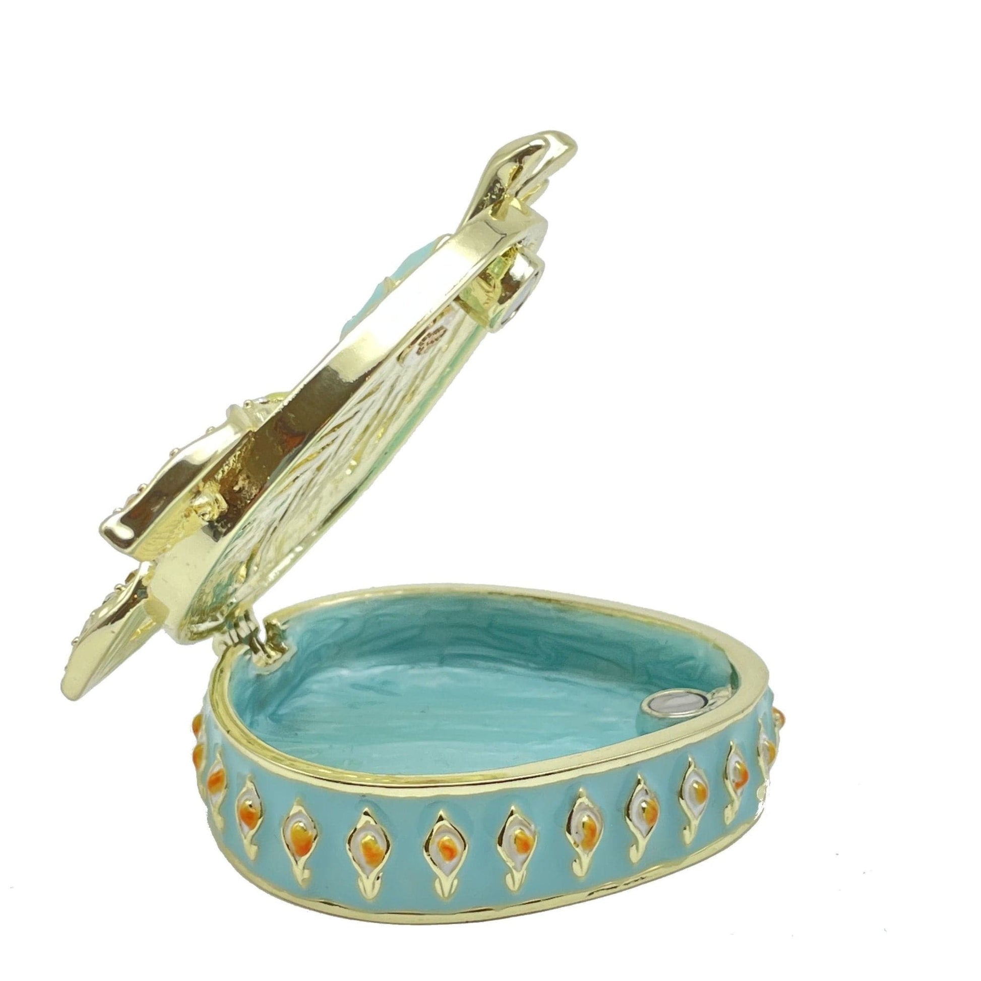 Green turquoise Beautiful Decorated Trinket Box | Treasures of my HeART