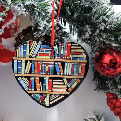 Holiday Decoration Christmas Tree Ornaments Acrylic Pendant Heart-shaped Bookshelf | Treasures of my HeART