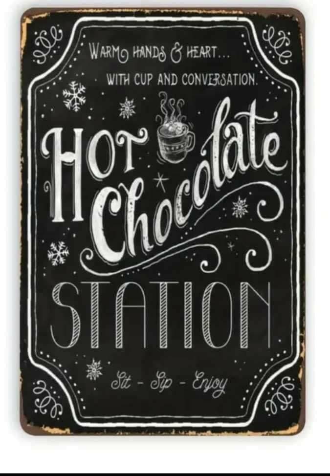 Hot Chocolate Tin Sign | Treasures of my HeART