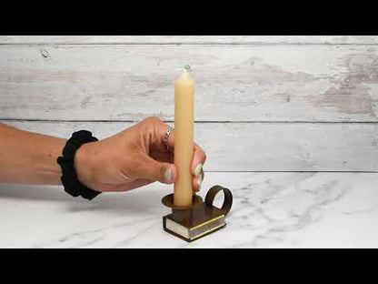 Natural Beeswax Tube Candles - 6inch