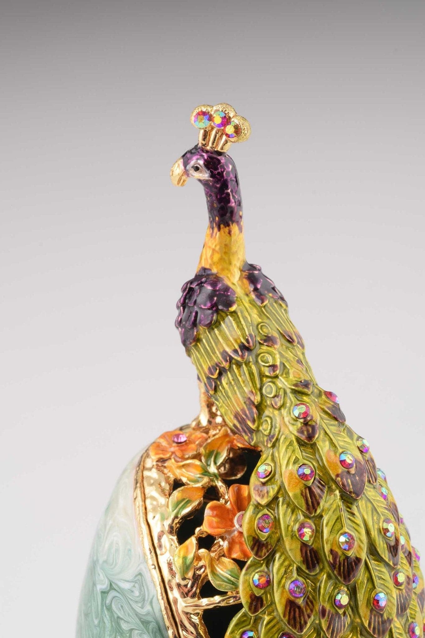 Peacock on a Faberge Egg - Treasures of my HeART