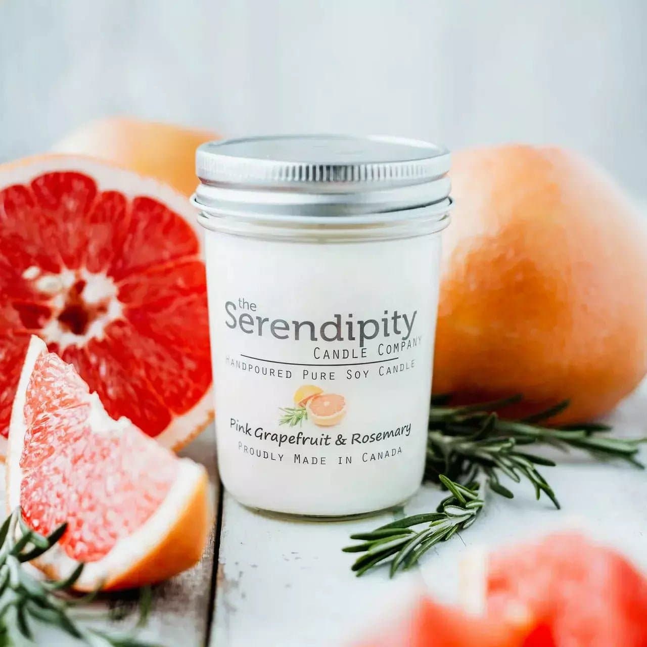 Pink Grapefruit & Rosemary Soy Candles - Treasures of my HeART