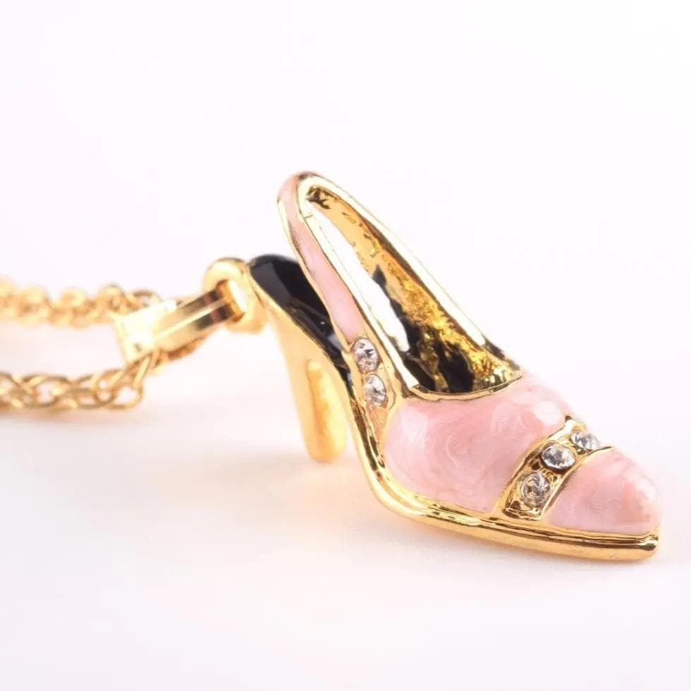 Pink Shoe Pendant Necklace | Treasures of my HeART