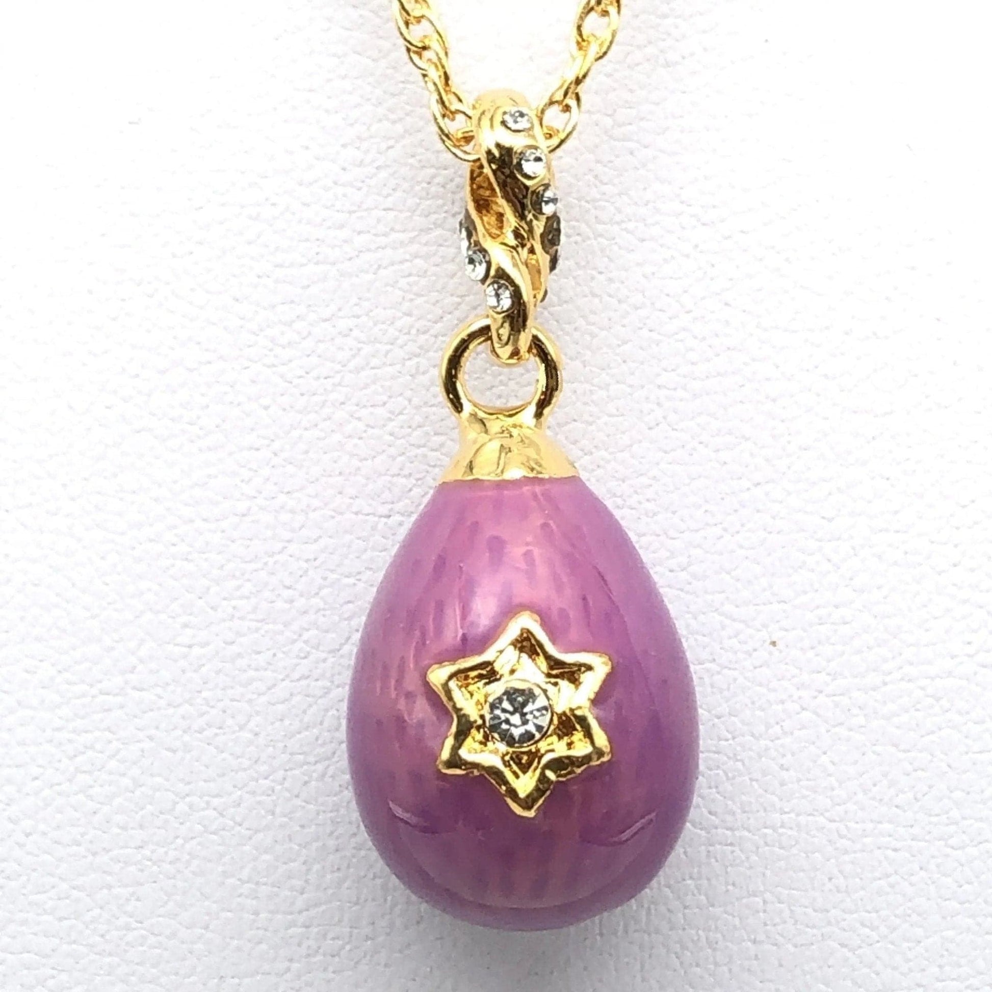 Purple Egg Star of David Pendant Gold Necklace | Treasures of my HeART