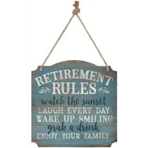 Retirement Rules Wall Sign | Treasures of my HeART