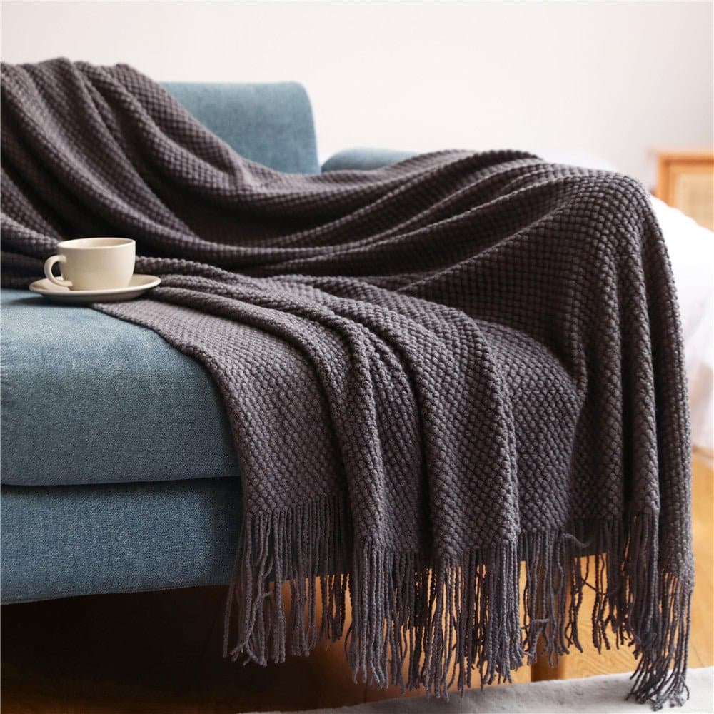 Sofa Blankets, Blankets, Blankets, Pineapple Grid Knitted Blankets - Treasures of my HeART