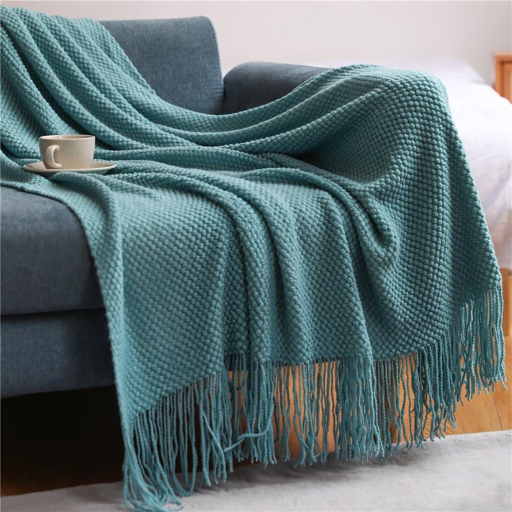 Sofa Blankets, Blankets, Blankets, Pineapple Grid Knitted Blankets | Treasures of my HeART