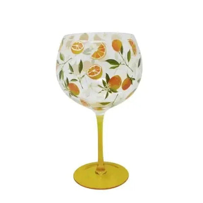 Standed Glass Orange Wine Glass - Treasures of my HeART